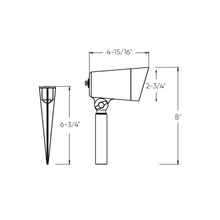 Load image into Gallery viewer, Spot LED Spot Light - line drawing.
