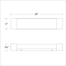 Load image into Gallery viewer, Darcy LED Bath Vanity Light - line drawing.
