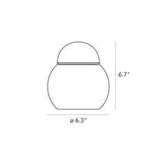 Load image into Gallery viewer, Daruma Table Lamp - line-drawing.
