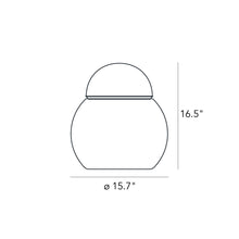 Load image into Gallery viewer, Daruma Table Lamp - line-drawing.
