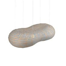 Load image into Gallery viewer, Cloud Pendant Light in Bamboo/Blue (Large).
