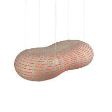 Load image into Gallery viewer, Cloud Pendant Light in Bamboo/Red (Large).
