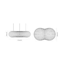 Load image into Gallery viewer, Cloud Pendant Light - line drawing.
