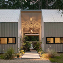 Load image into Gallery viewer, Coral Outdoor Pendant Light in Outside area.
