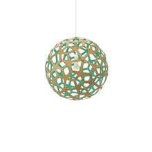 Load image into Gallery viewer, Coral Pendant Light in Bamboo/Aqua (Small).
