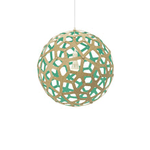 Load image into Gallery viewer, Coral Pendant Light in Bamboo/Aqua (Large).
