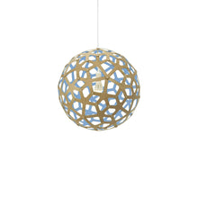 Load image into Gallery viewer, Coral Pendant Light in Bamboo/Blue (Small).
