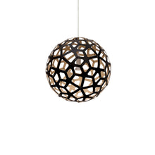 Load image into Gallery viewer, Coral Pendant Light in Black/Bamboo (Small).
