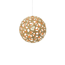 Load image into Gallery viewer, Coral Pendant Light in Orange/Bamboo (Small).
