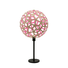 Load image into Gallery viewer, Coral Table Lamp in Bamboo/Pink.
