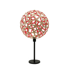 Load image into Gallery viewer, Coral Table Lamp in Bamboo/Red.
