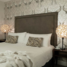 Load image into Gallery viewer, Coral Table Lamp in bedroom.
