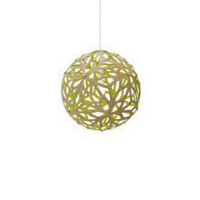 Load image into Gallery viewer, Floral Pendant Light in Bamboo/Lime (Small).
