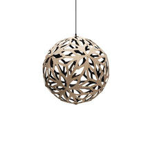 Load image into Gallery viewer, Floral Pendant Light in Bamboo/Black (Medium).

