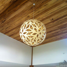 Load image into Gallery viewer, Floral Pendant Light in living room.
