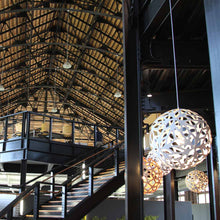 Load image into Gallery viewer, Floral Pendant Light in office.
