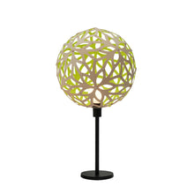 Load image into Gallery viewer, Floral Table Lamp in Bamboo/Lime.
