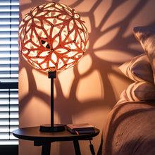 Load image into Gallery viewer, Floral Table Lamp in bedroom.
