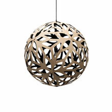 Load image into Gallery viewer, Floral XL Pendant Light in Bamboo/Black (Small).
