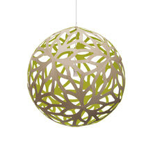 Load image into Gallery viewer, Floral XL Pendant Light in Bamboo/Lime (Medium).
