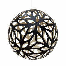 Load image into Gallery viewer, Floral XL Pendant Light in Black/Bamboo (Large).
