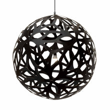 Load image into Gallery viewer, Floral XL Pendant Light in Black/Black (Large).
