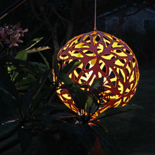 Load image into Gallery viewer, Floral XL Pendant Light in Outside Area.

