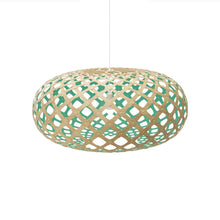 Load image into Gallery viewer, Kina Pendant Light in Bamboo/Aqua (Large).
