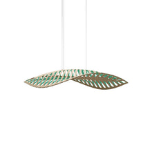 Load image into Gallery viewer, Navicula LED Pendant Light in Bamboo/Aqua (Small).
