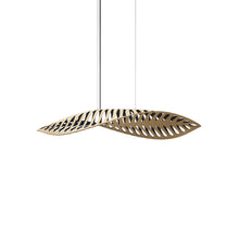 Load image into Gallery viewer, Navicula LED Pendant Light in Bamboo/Black (Small).
