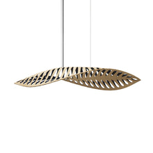 Load image into Gallery viewer, Navicula LED Pendant Light in Bamboo/Black (Medium).
