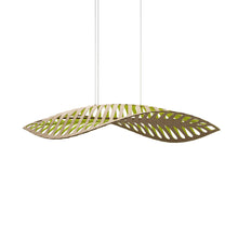 Load image into Gallery viewer, Navicula LED Pendant Light in Bamboo/Lime (Medium).
