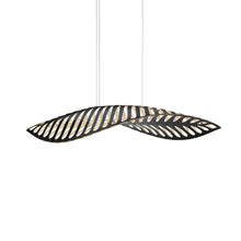 Load image into Gallery viewer, Navicula LED Pendant Light in Black/Bamboo (Medium).
