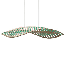 Load image into Gallery viewer, Navicula LED Pendant Light in Bamboo/Aqua (Large).
