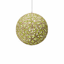 Load image into Gallery viewer, Sola Pendant Light in Bamboo/Lime (Small).
