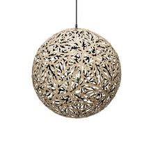 Load image into Gallery viewer, Sola Pendant Light in Bamboo/Black (Medium).
