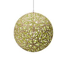 Load image into Gallery viewer, Sola Pendant Light in Bamboo/Lime (Medium).
