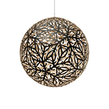 Load image into Gallery viewer, Sola Pendant Light in Black/Bamboo (Large).
