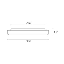 Load image into Gallery viewer, Dazzle Round LED Flush Mount Ceiling Light - line drawing.
