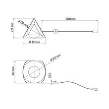 Load image into Gallery viewer, Armen LED Table Lamp - line drawng.
