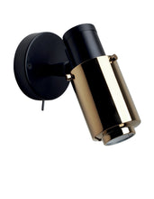 Load image into Gallery viewer, Biny Spot LED Wall Light in Gold/Black (No Switch).
