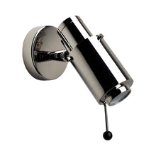 Load image into Gallery viewer, Biny Spot LED Wall Light in Nickel (Switch On The Base).
