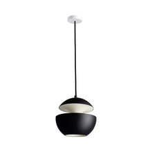 Load image into Gallery viewer, Here Comes the Sun LED Pendant Light in Black/White (Small).
