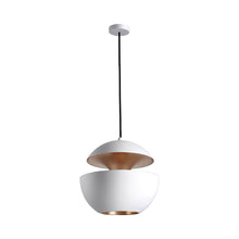 Load image into Gallery viewer, Here Comes the Sun LED Pendant Light in White/Copper (Large).
