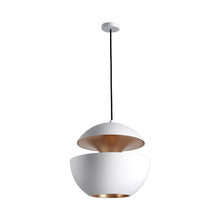 Load image into Gallery viewer, Here Comes the Sun LED Pendant Light in White/Copper (X-Large).
