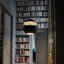 Load image into Gallery viewer, Here Comes the Sun LED Pendant Light in libary.
