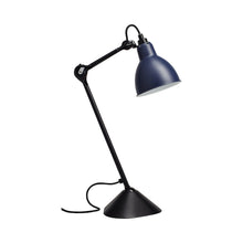 Load image into Gallery viewer, Lampe Gras N°205 LED Desk Lamp in Blue (Round Shade).
