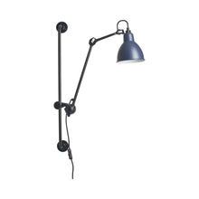 Load image into Gallery viewer, Lampe Gras N°210 Swing Arm LED Wall Light in Blue (Round Shade).
