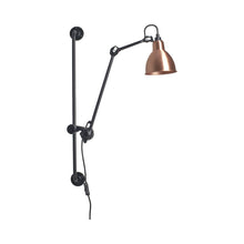 Load image into Gallery viewer, Lampe Gras N°210 Swing Arm LED Wall Light in Copper (Round Shade).
