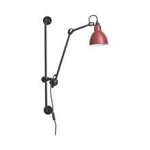 Load image into Gallery viewer, Lampe Gras N°210 Swing Arm LED Wall Light in Red (Round Shade).
